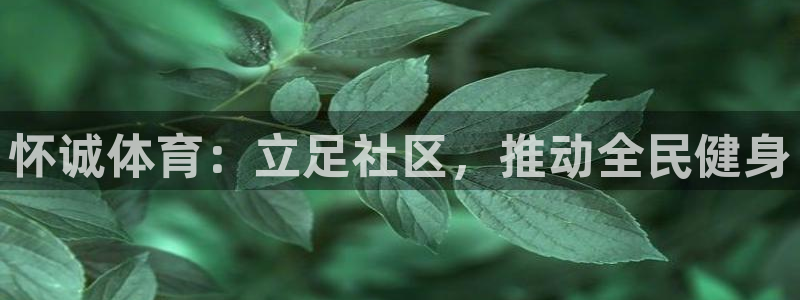 xc体育：怀诚体育：立足社区，推动全民健身